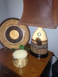 Decorative plate, lamp, and candle