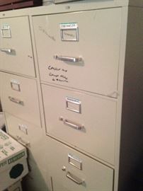 Two 4-drawer filing cabinets are available.