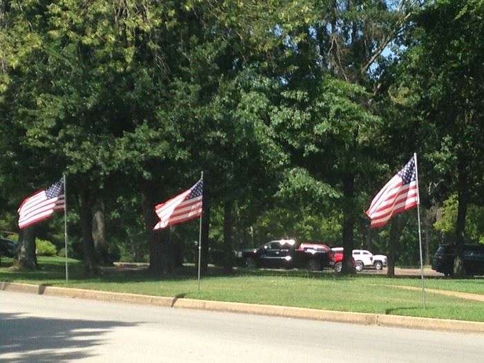 These flags wave freely! Don't forget to thank a Veteran when you see one!