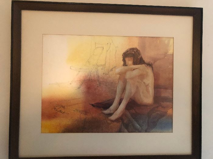 Watercolor Nude by Tom Lynch