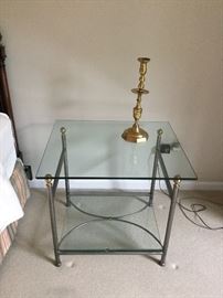 Glass and Brush Nickel table