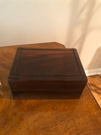 Antique Walnut Hand Carved music box by B.L Gordon with swiss movement by Reuge plays Love Story