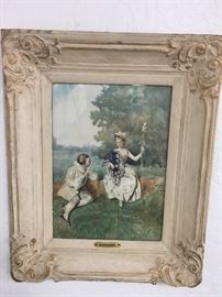 Original French Water Color Painting