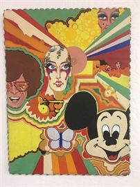 Peter Max inspired original oil painting. 