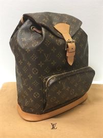Authentic Louis Vuitton Montsouris backpack. Never worn. Original retail nearly $3000. It will be sold with NO/RESERVE