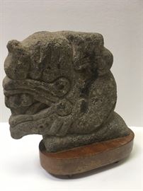 Aztec stone carving from the estate of Raul H. Castro, former Governor of Arizona and ambassador to 3 countries.  