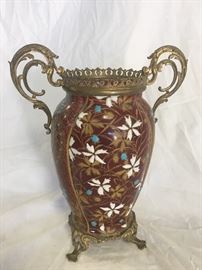 Antique Enameled Vase