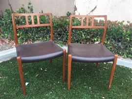 Pair of Danish Modern Teak Chairs