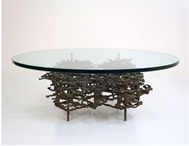 Vintage Brutalist Coffee Table by Daniel Gluck