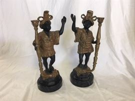 A Pair of Bronze Blackamoor