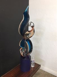 A Massive Italian Murano Glass Sculpture. Artist Signed