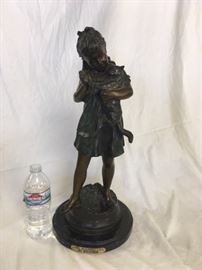 Bronze "Girl w/ Kitten"