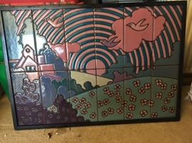 Scenic Tile Art Panel by Guillermo Wagner Granizo