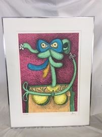 Enrico Baj Signed Lithograph