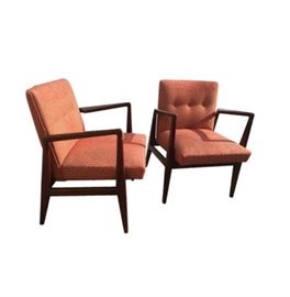 A Pair of Jens Risom Arms Chairs Model C-120.  Made by Jens Rison Design Inc for the San Diego Public Library 