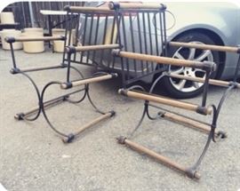 A Pair of Cleo Baldon Chairs. As-Is