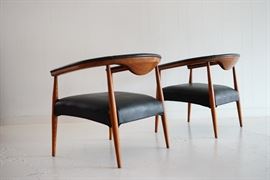 Nice Pair of Danish Arm Chairs 