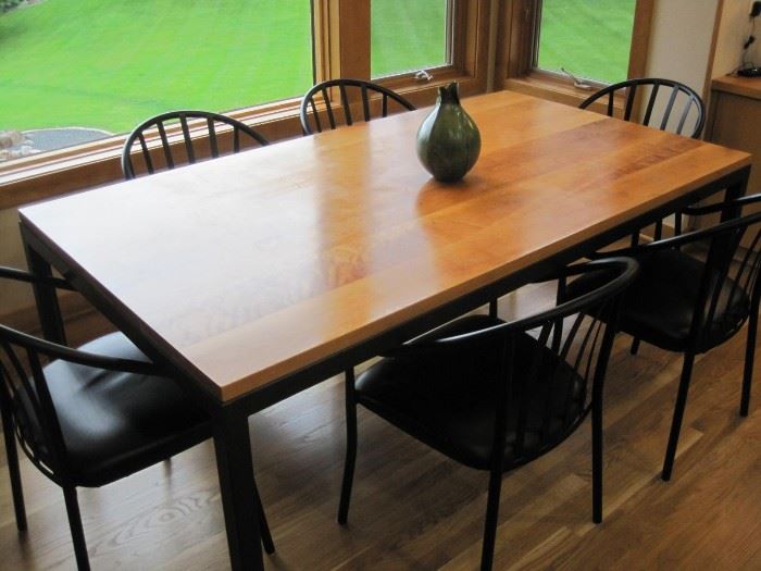 Room and Board Parsons Table with 6 Chairs.