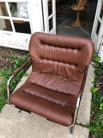 Pair of chrome and leather chairs. 1950s ~ $600 set
SO COMFORTABLE + loungey