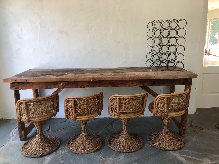 Table $225
Chairs $70 each 
Wine Rack $100