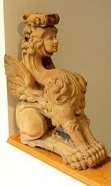 Wood Carved Sphinks