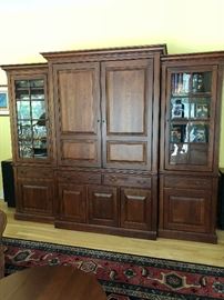 Hand-crafted mahogany entertainment center
