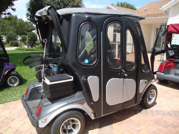 Black & Silver Club Car with Sleekline Enclosure
