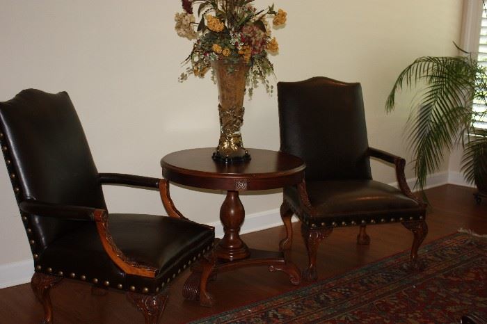 Leather side chairs