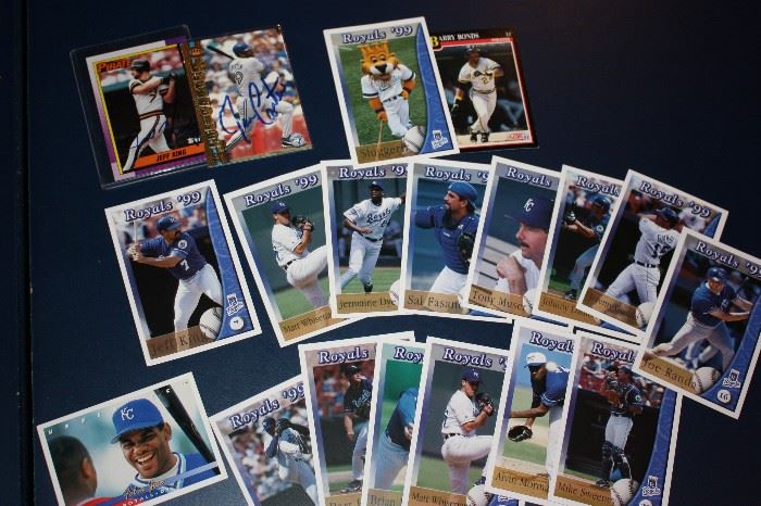 Baseball cards, some signed