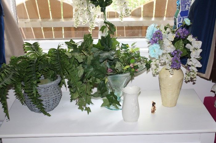 Artificial foliage and flowers