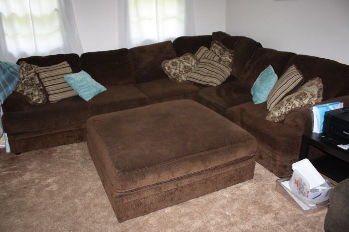 Huge sectional with ottoman 