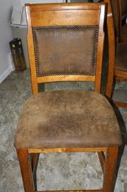 Tall Leather Dining Chairs