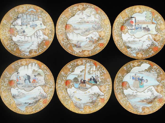 JAPANESE HAND PAINTED PLATES