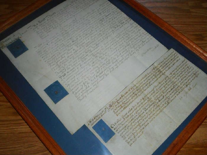 VERY EARLY ANTIQUE PAPER DOCUMENTS - 1700'S?