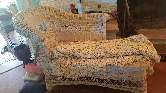 Antique Wicker Lounger