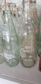Collectible bottles, vintage soda bottles