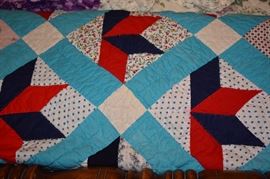 One of Many Beautiful Hand Made Antique/Vintage Quilts in this Estate