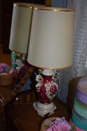 Beautiful Pair of Vintage Victorian Style Table Lamps
