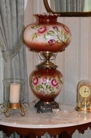 Another Gorgeous Vintage Lamp! This one is Beautifully Hand Painted, very Large and in the "Gone with the Wind" Style