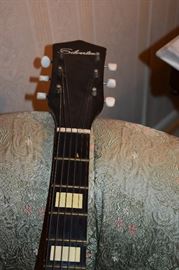 Vintage Silvertone Acoustic Guitar with Case - very nice!