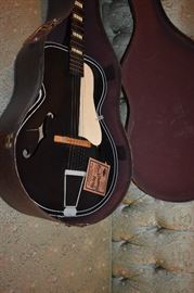 Vintage Silvertone Acoustic Guitar with Case - very nice!