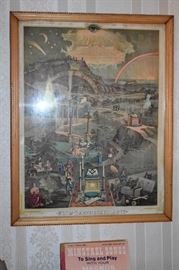 Vintage Shriner's Print "From Darkness to Light"