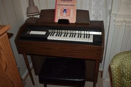 Vintage Electric Organ and Bench