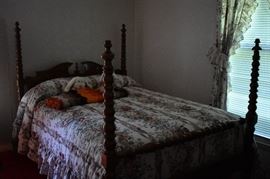 Beautiful Quality Bedroom Suite featuring Mirrored 7 Drawer Dresser, 4 Poster Bed, High Boy Chest