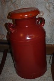 Antique Milk Can Painted Red in Great Condition