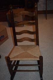 Rush Seated Ladder Back Chair