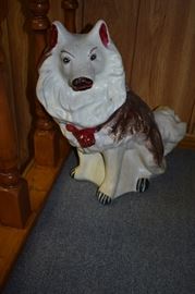 Vintage Large Chalkware Dog