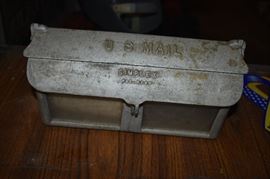 Antique Glass and Metal Mailbox for Mounting on your Wall or Fence