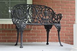 Fancy Wrought Iron Bench (2)