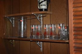 Vintage 7up Uncola Pitcher and Glasses